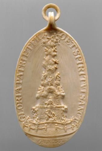 Verso. Memorial medallion of the erection of The Plague Column.
Signature: 